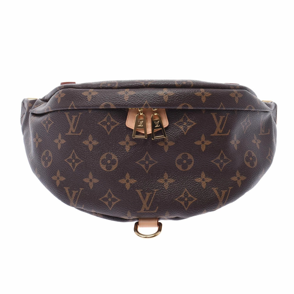 LOUIS VUITTON Monogram Bumbag Body Belt Bum Crossbody Bag Brown Canvas